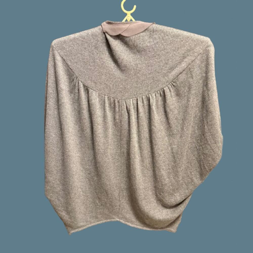 4 for $24 Sale 🎉HP!🎉LOFT Gray Ruffled Collar Cardigan Wrap -Size XS/S - Picture 4 of 6